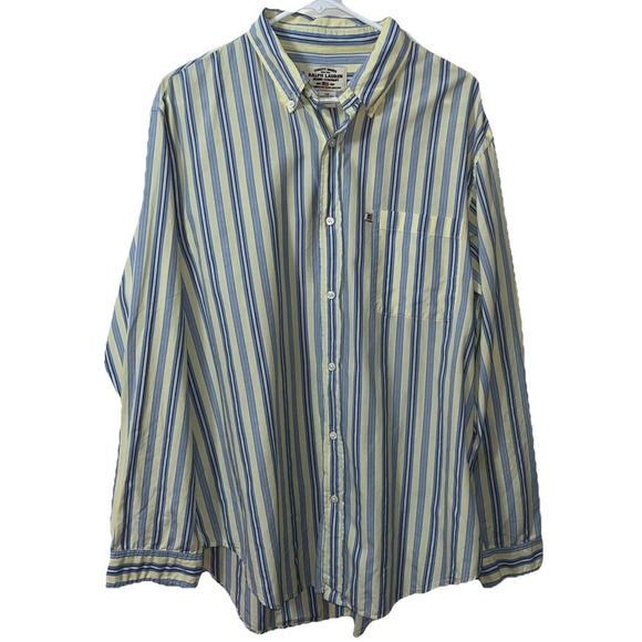 Ralph Lauren Jeans CO. Other - VTG Ralph Lauren Jeans Co  Men's L Button Down Shirt Striped Flag Logo Classic